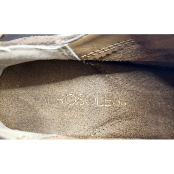 Aerosoles Boots Ankle Booties Brown Suede Wedge Heel Zip-Up Size 5.5 - Picture 8 of 11